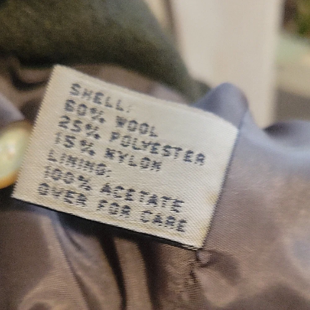 Forest Green wool Vest - Picture 3 of 4